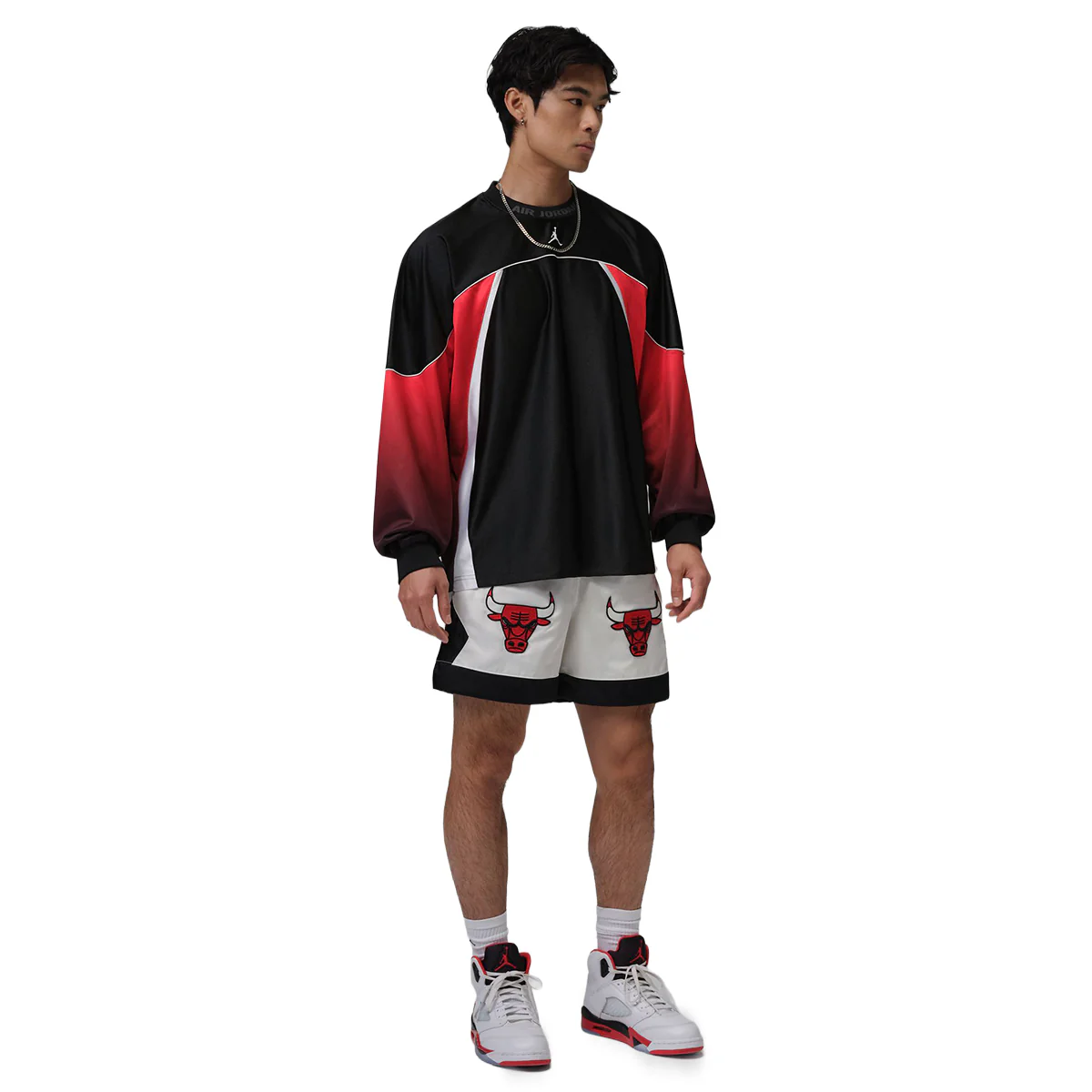 Jordan Flight Club Men's Jersey 'BLACK/WHITE' - Image 2