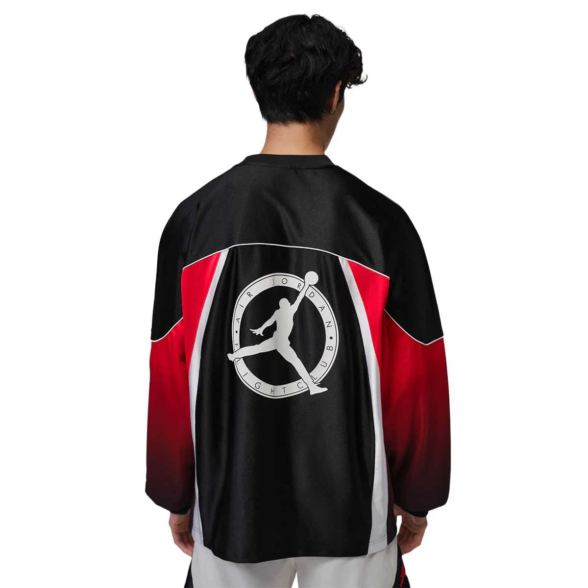 Jordan Flight Club Men's Jersey 'BLACK/WHITE' - Image 3