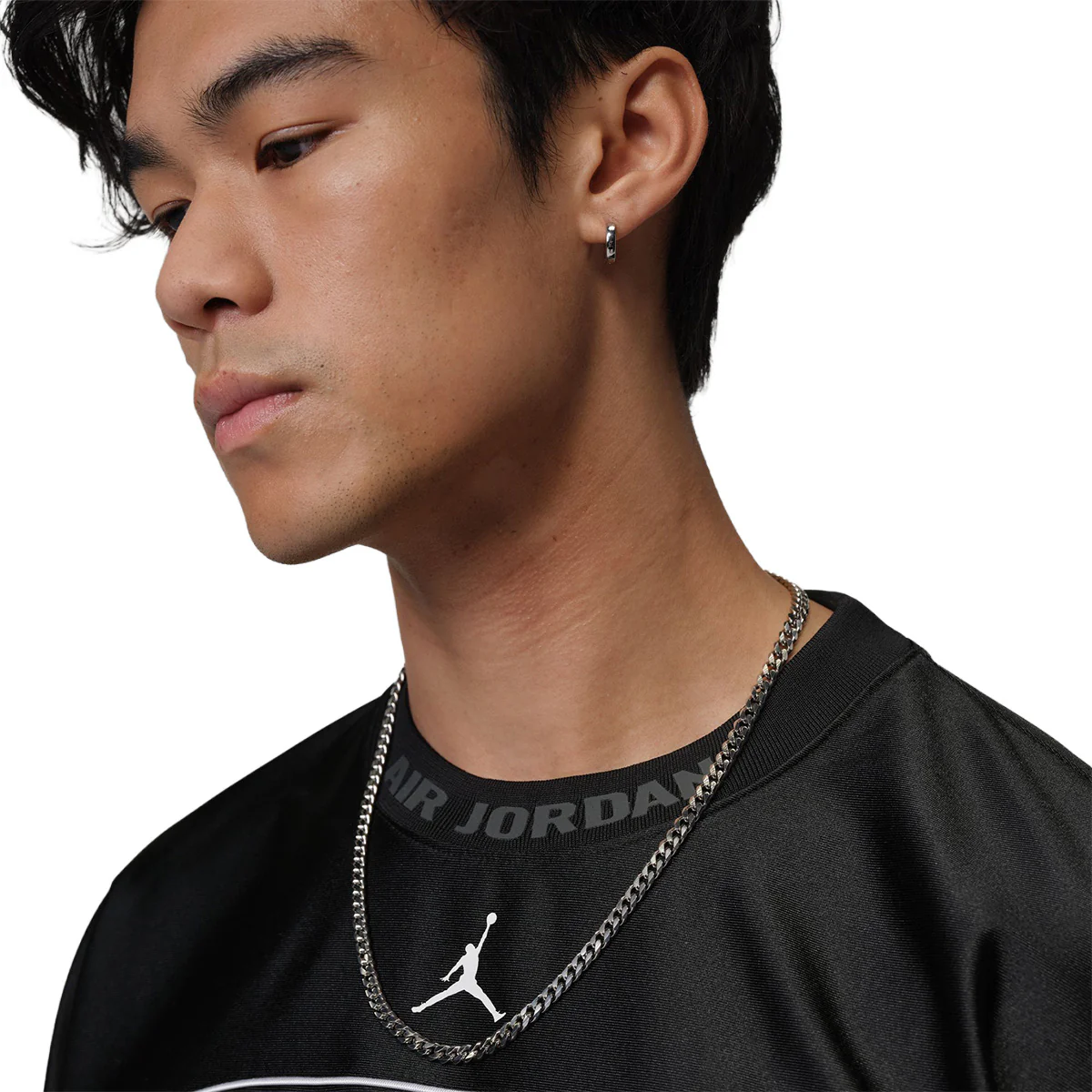 Jordan Flight Club Men's Jersey 'BLACK/WHITE' - Image 4