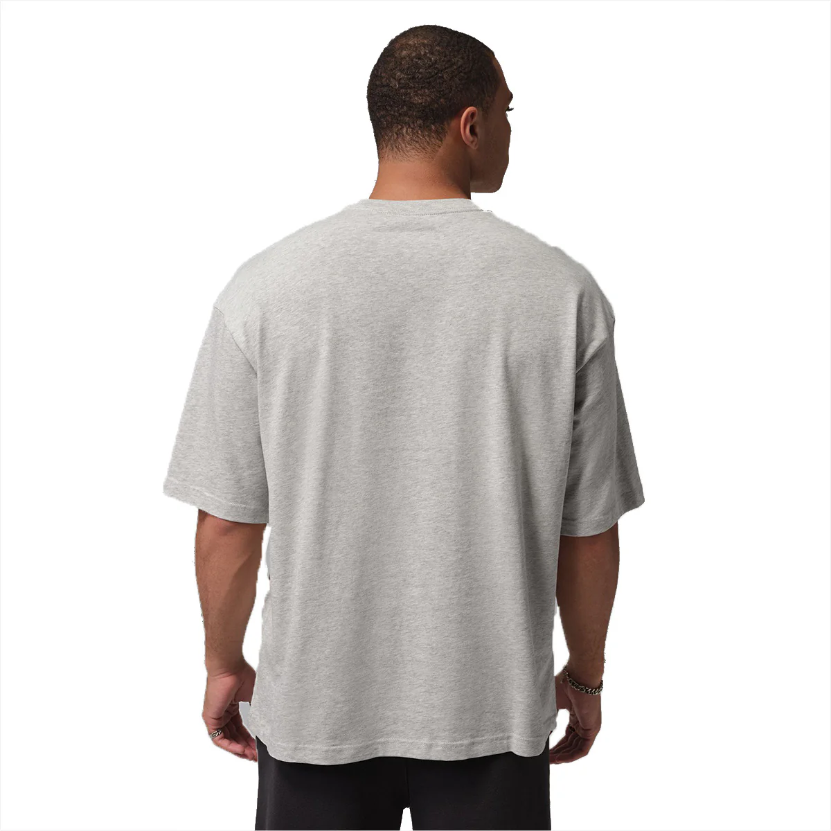 Jordan Flight Essentials Mens Oversized T-shirt 'GREY HEATHER/WHITE' - Image 3