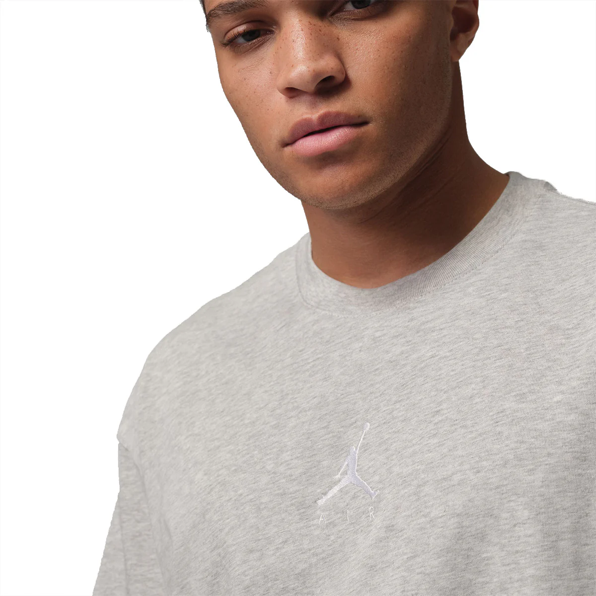 Jordan Flight Essentials Mens Oversized T-shirt 'GREY HEATHER/WHITE' - Image 4
