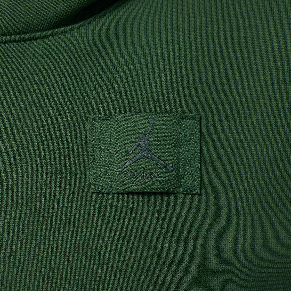 Jordan Flight Fleece Wmns Satin-Lined Pullover Hoodie 'FIR/MIDNIGHT GREEN' - Image 4