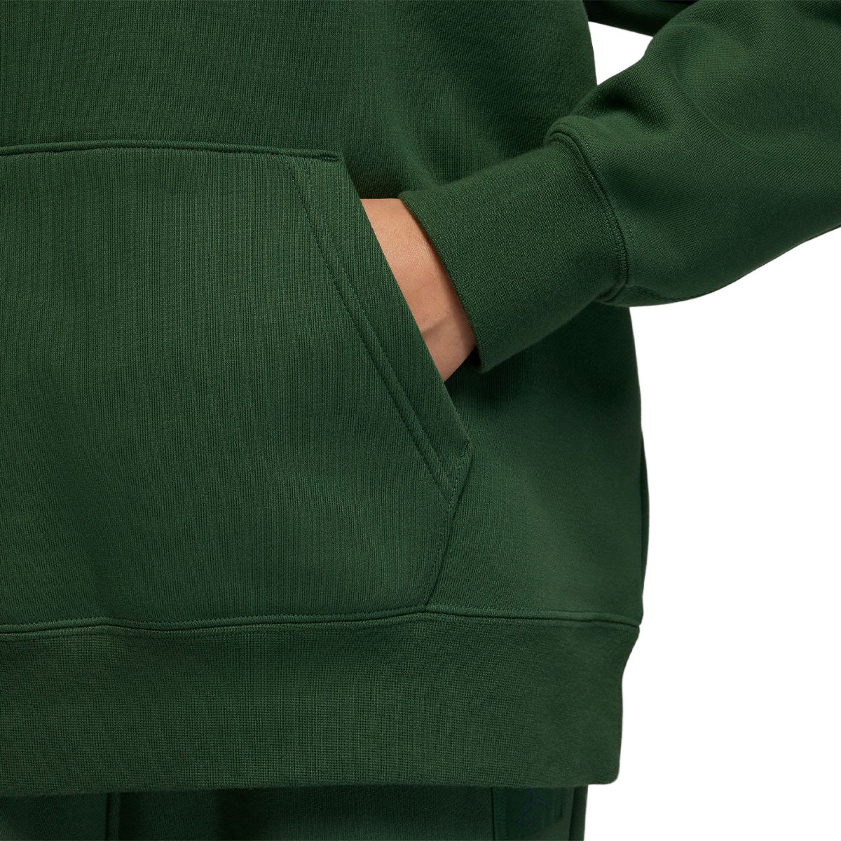 Jordan Flight Fleece Wmns Satin-Lined Pullover Hoodie 'FIR/MIDNIGHT GREEN' - Image 5