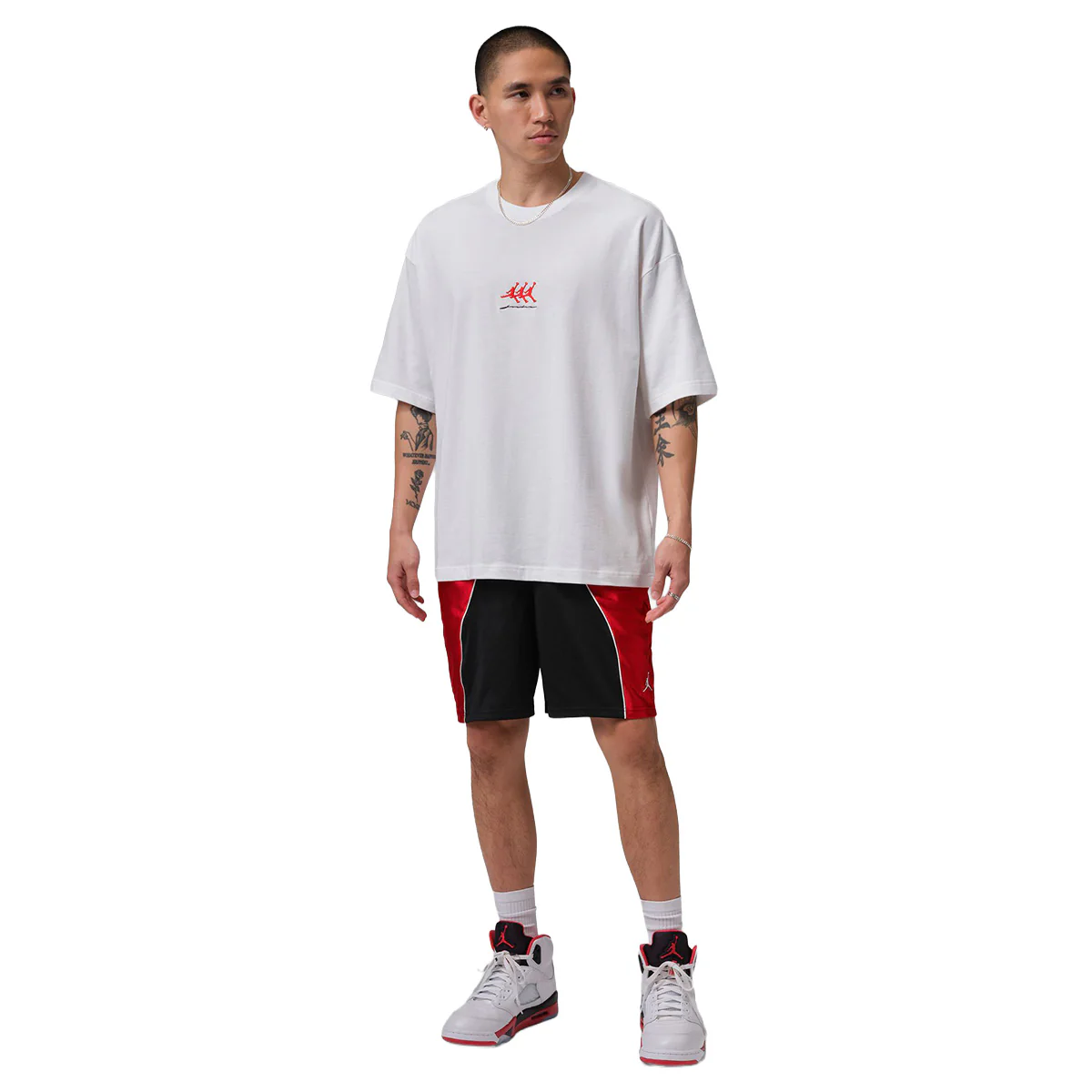 Jordan Flight Men's Oversized Graphic T-Shirt 'White' - Image 2