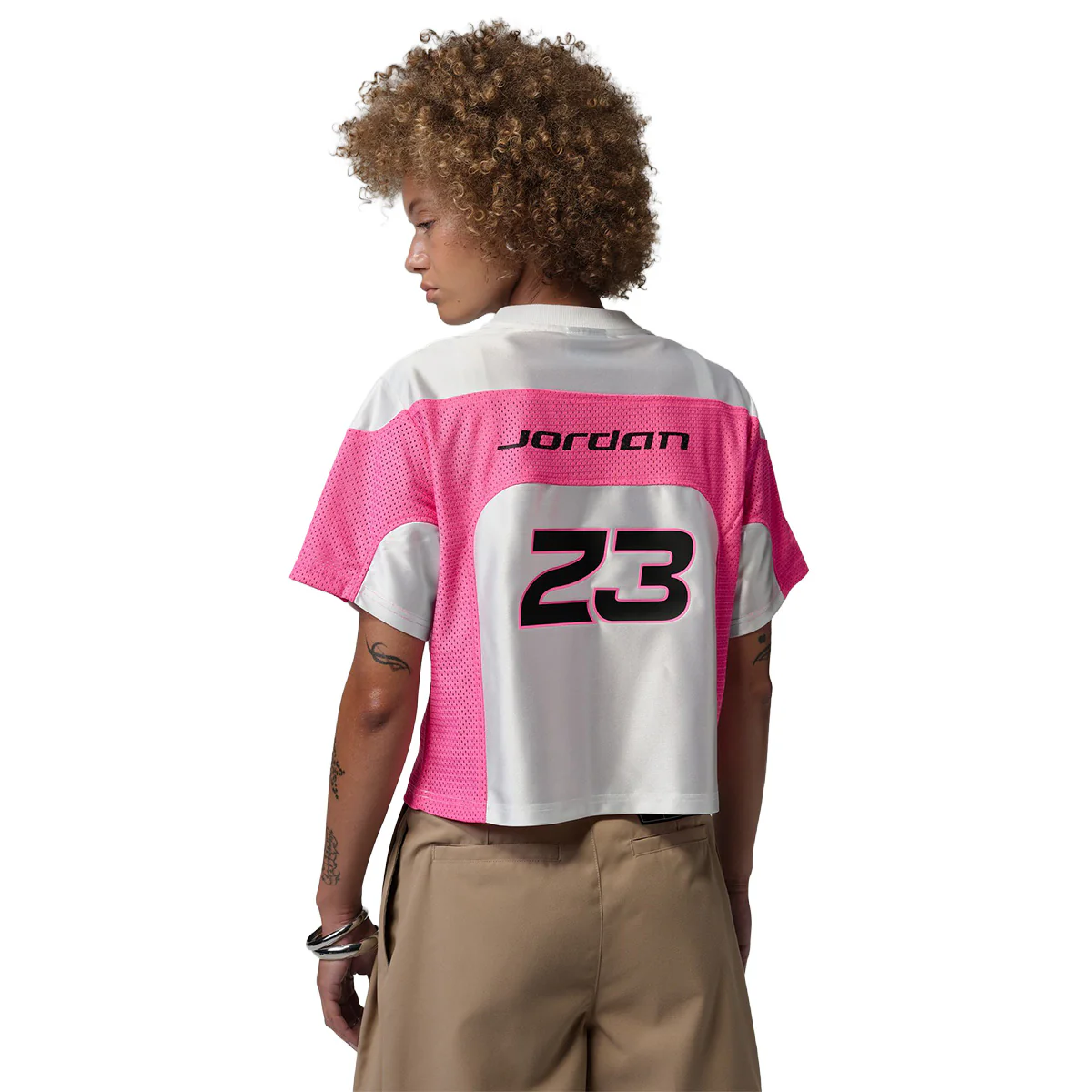 Jordan Flight Wmns Jersey 'WHITE/PINKSICLE/BLACK' - Image 3