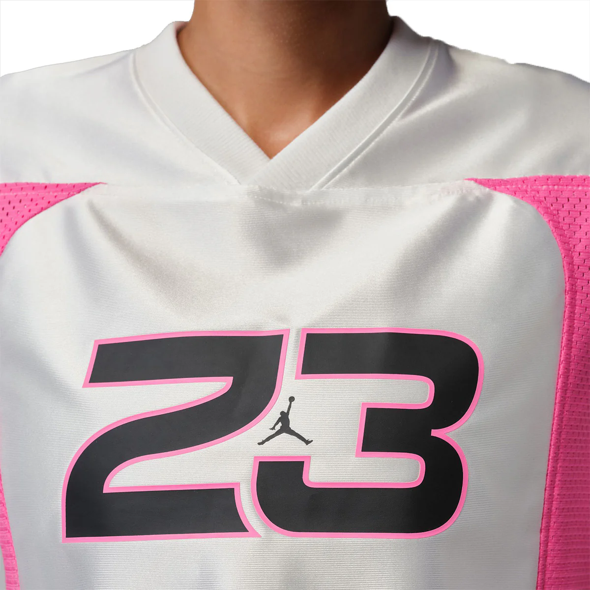 Jordan Flight Wmns Jersey 'WHITE/PINKSICLE/BLACK' - Image 5