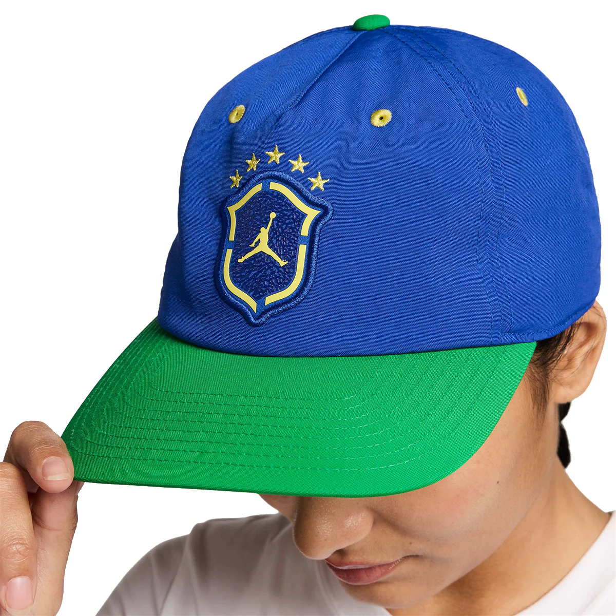 Jordan Pro Brasil P6 Cap 'OLD ROYAL/YELLOW PULSE' - Image 3