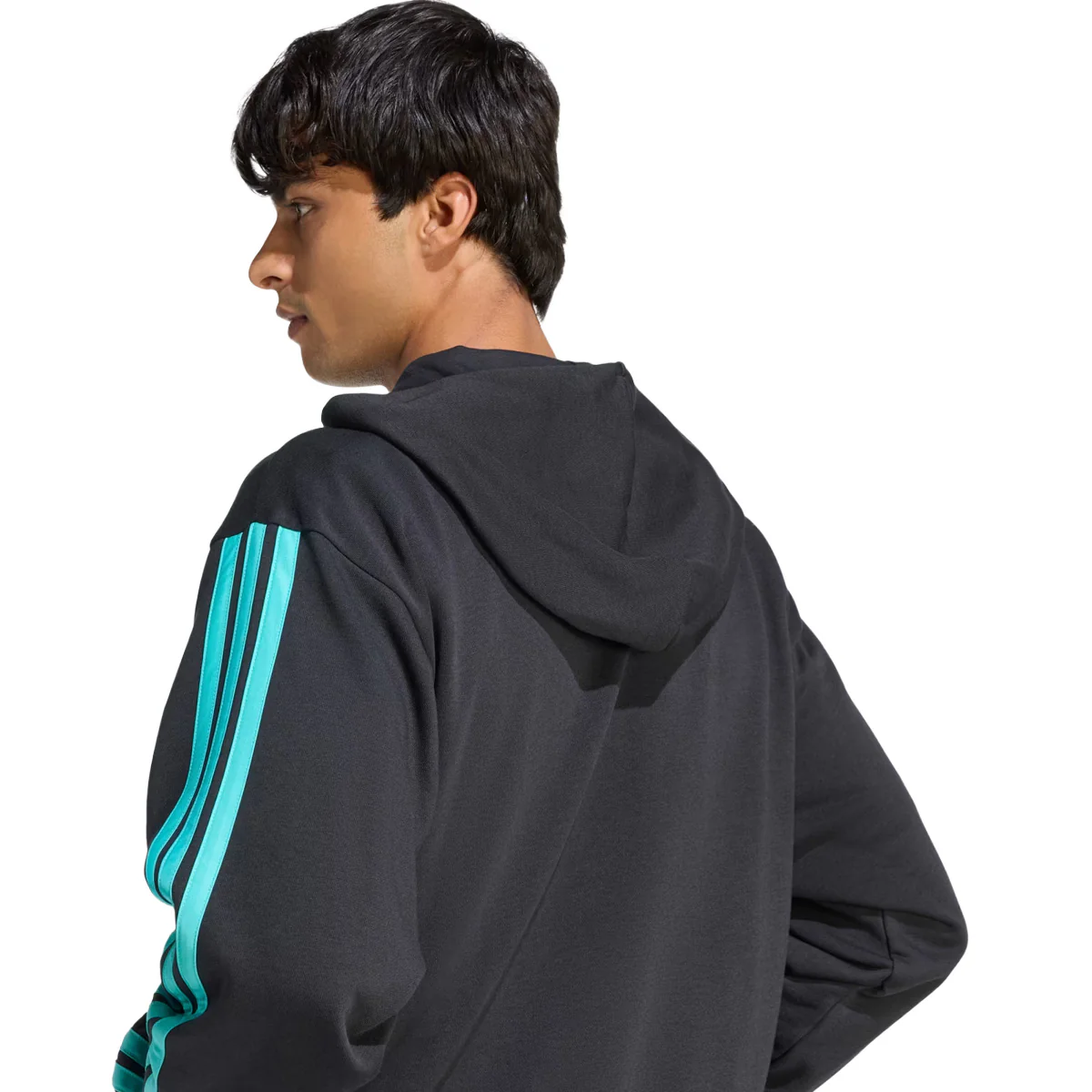 '+ MERCEDES - AMG PETRONAS FORMULA 1 TEAM DNA FULL ZIP HOODY 'Black / Semi Mint Rush' - Image 4