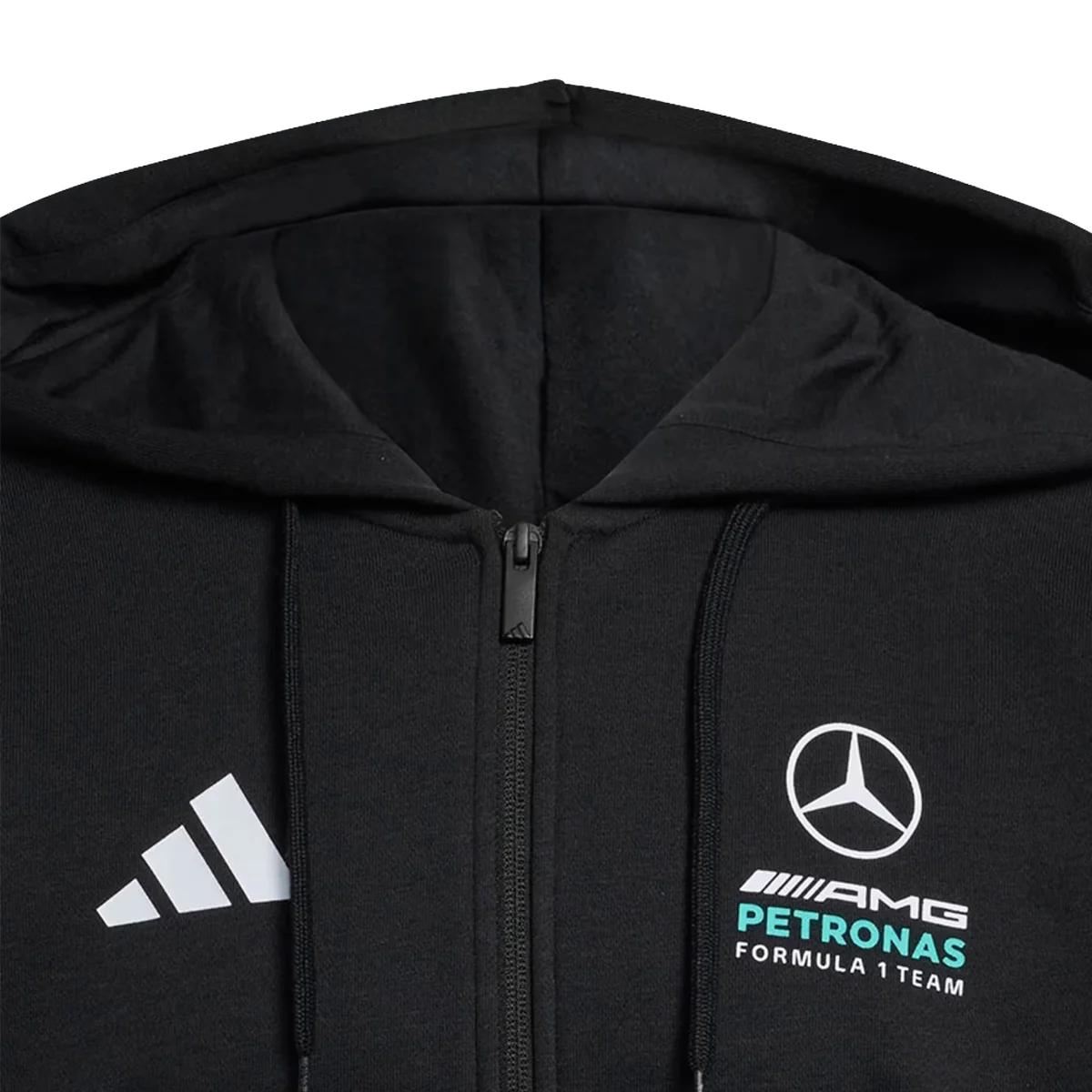 '+ MERCEDES - AMG PETRONAS FORMULA 1 TEAM DNA FULL ZIP HOODY 'Black / Semi Mint Rush' - Image 5