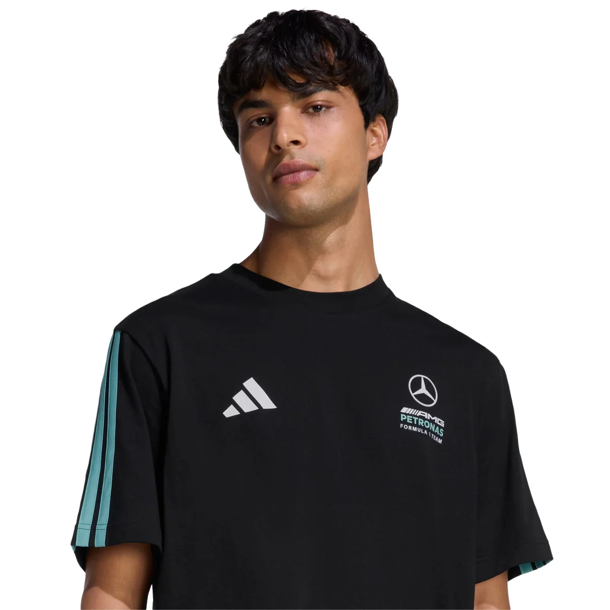 '+ MERCEDES - AMG PETRONAS FORMULA 1 TEAM DNA TEE 'Black / Semi Mint Rush' - Image 4