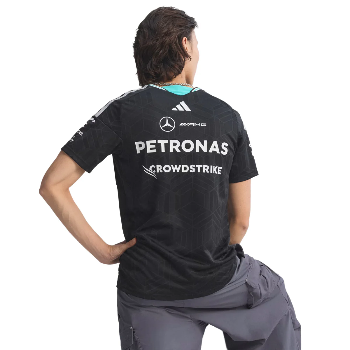 MERCEDES - AMG PETRONAS FORMULA 1 TEAM DRIVER JERSEY AUTHENTIC 'BLACK' - Image 5