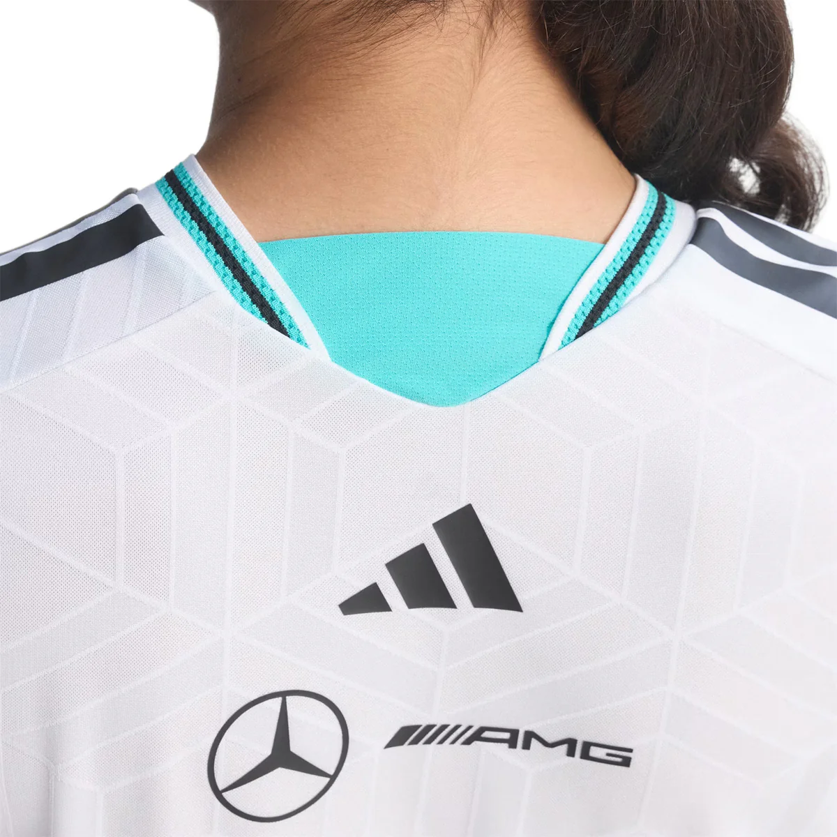 MERCEDES - AMG PETRONAS FORMULA 1 TEAM DRIVER JERSEY AUTHENTIC 'WHITE' - Image 3