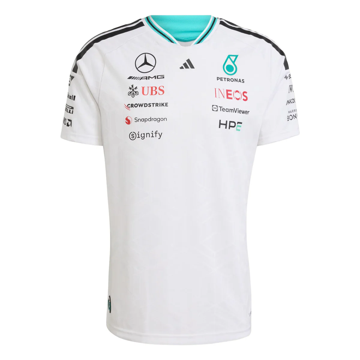 MERCEDES - AMG PETRONAS FORMULA 1 TEAM DRIVER JERSEY AUTHENTIC 'WHITE' - Image 7