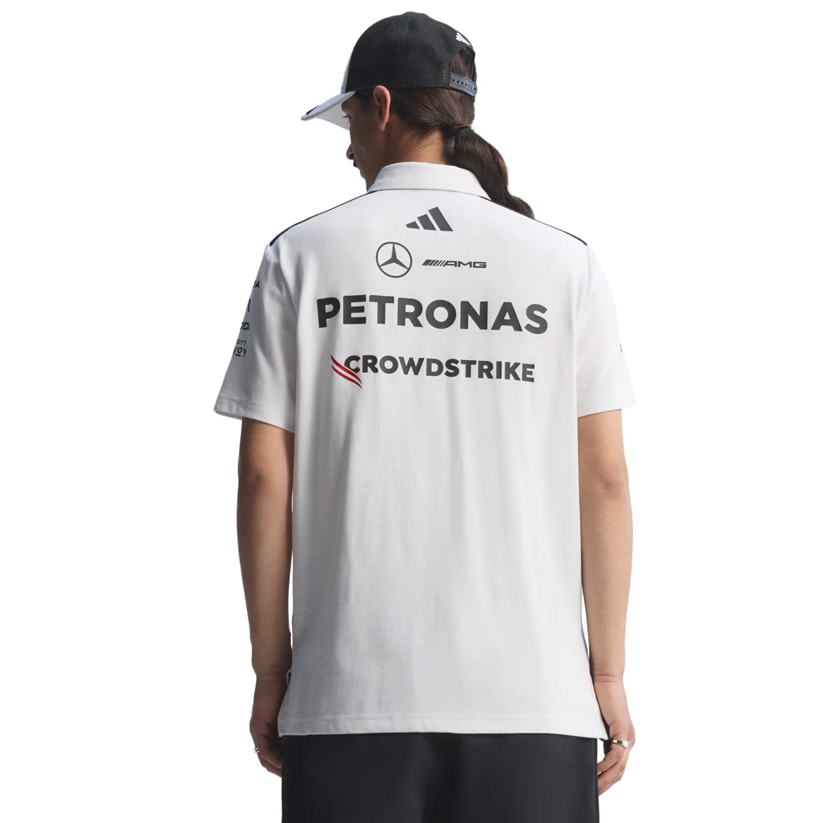 + MERCEDES - AMG PETRONAS FORMULA 1 TEAM ENGINEERS POLO Shirt 'White' - Image 3