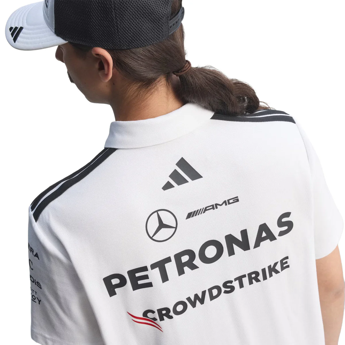 + MERCEDES - AMG PETRONAS FORMULA 1 TEAM ENGINEERS POLO Shirt 'White' - Image 4