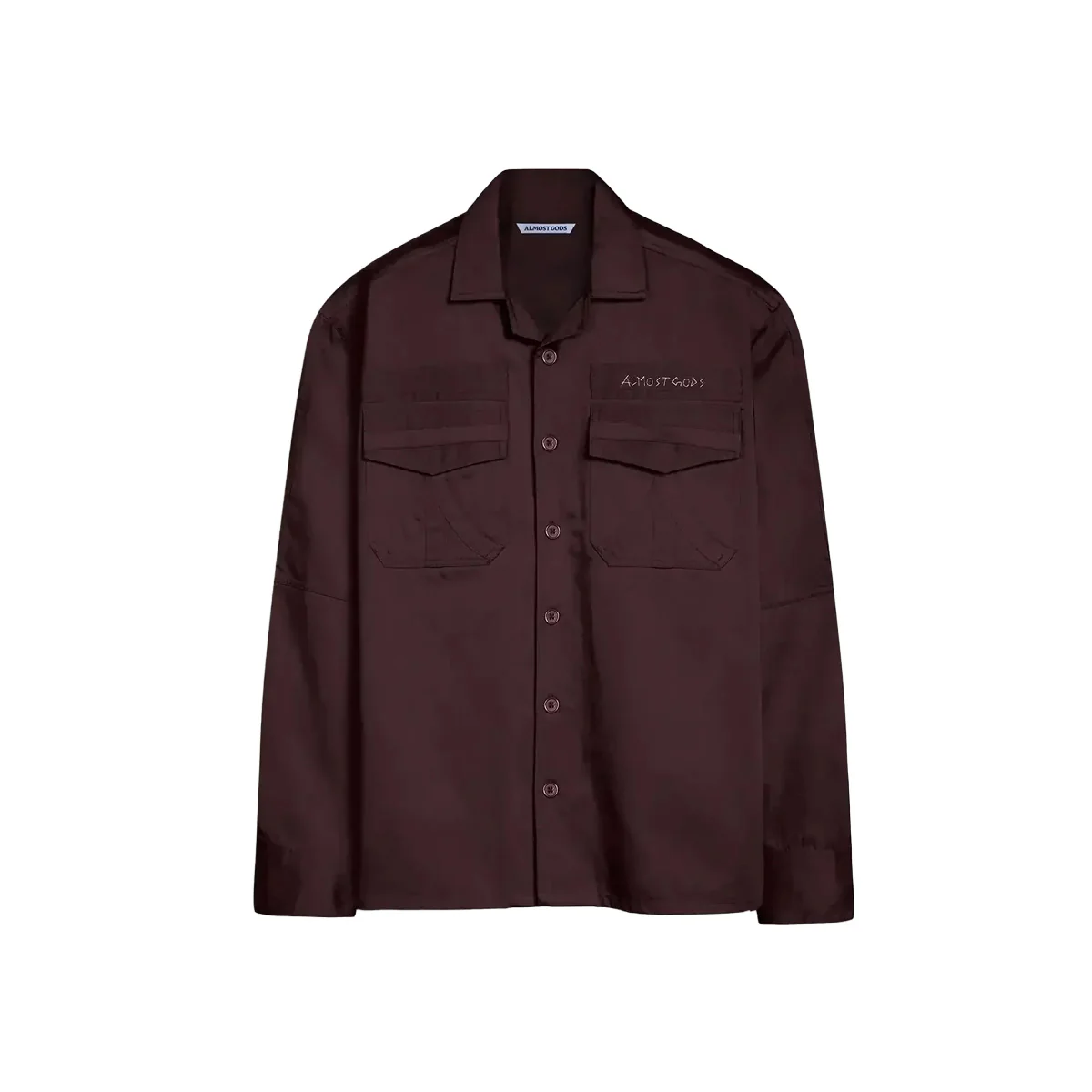 Military Overshirt in Rust