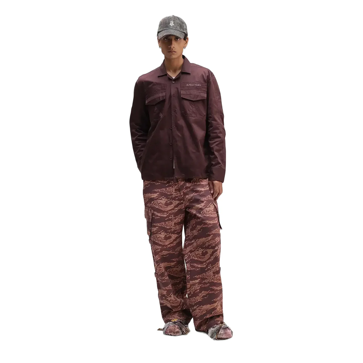 Military Overshirt in Rust - Image 2
