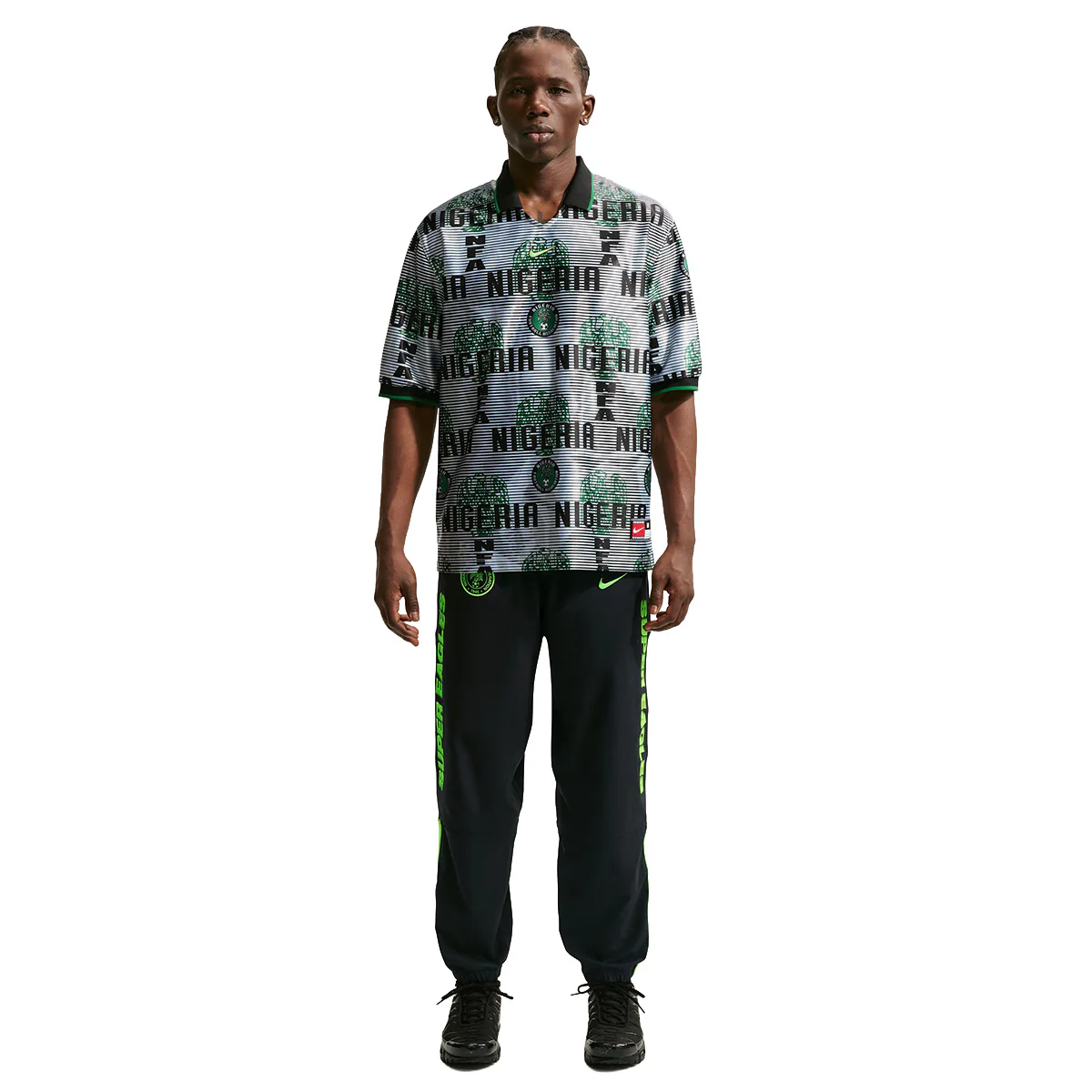 Nigeria Energy Dri-FIT Short-Sleeve Soccer Top 'WHITE/BLACK/PINE GREEN/ELECTRIC GREEN' - Image 2