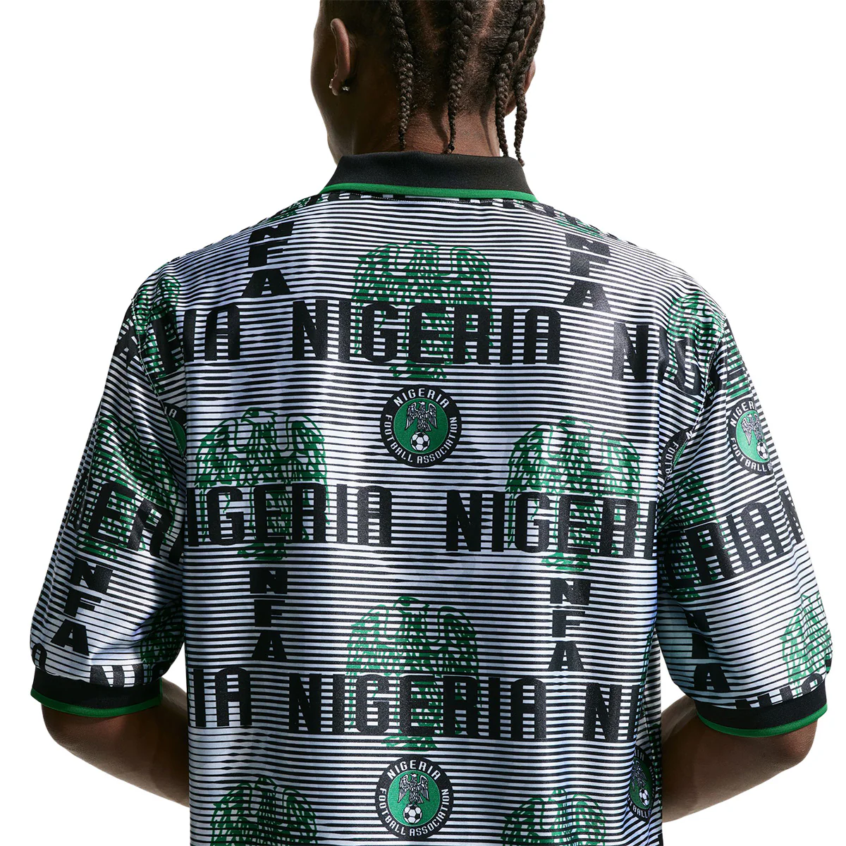 Nigeria Energy Dri-FIT Short-Sleeve Soccer Top 'WHITE/BLACK/PINE GREEN/ELECTRIC GREEN' - Image 6