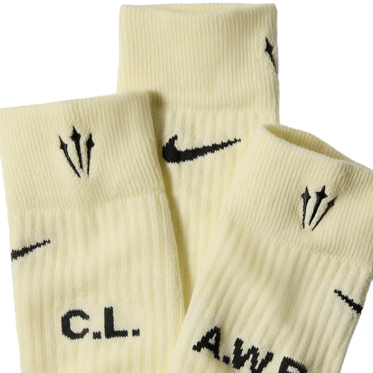 Nocta Crew Socks Pack of 3 'ALABASTER/ANTHRACITE' - Image 2