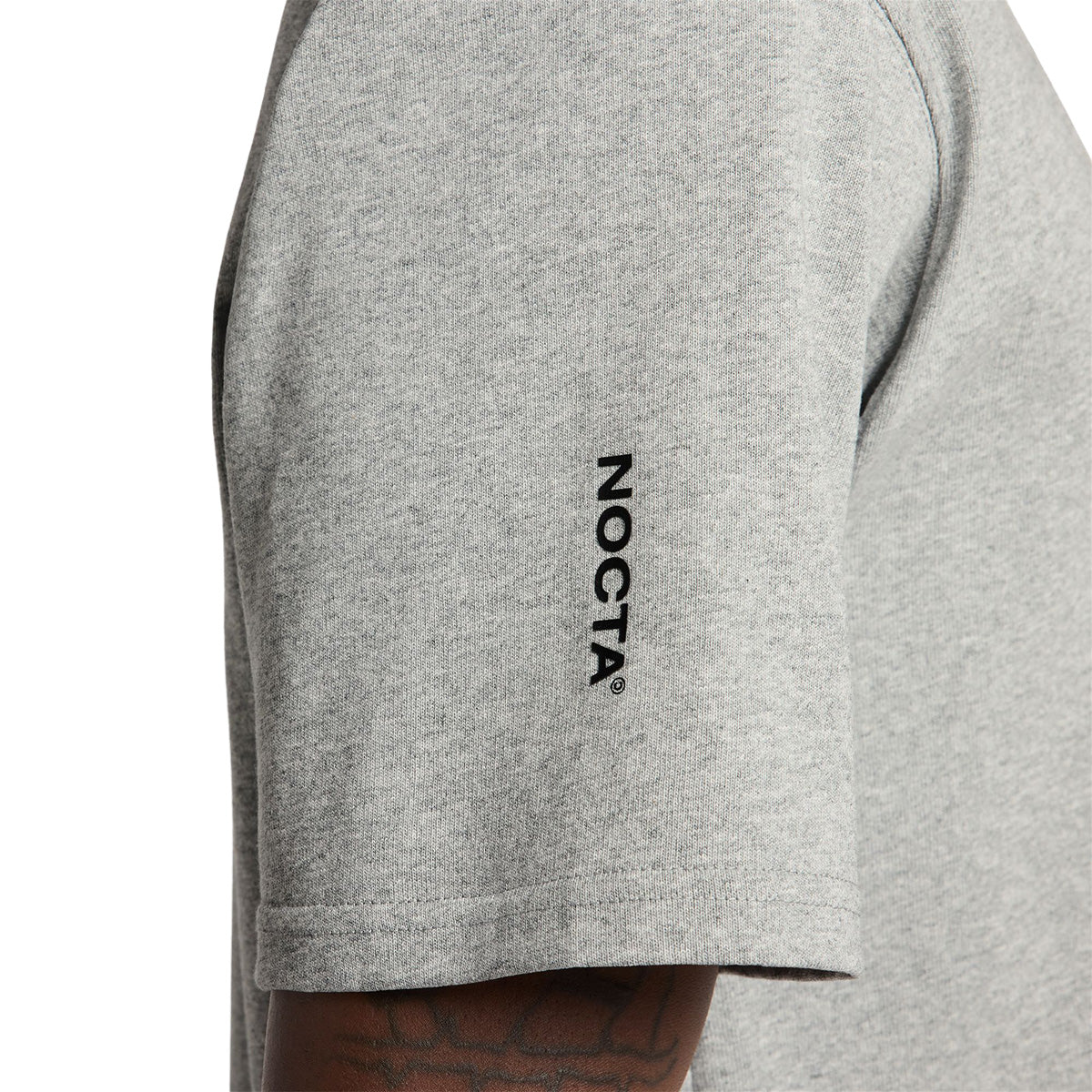 NRG NOCTA CS TEE SS 'DK GREY HEATHER/BLACK' - Image 4