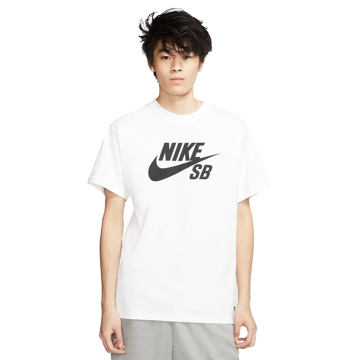 SB logo Skate T-shirt 'White/Black'