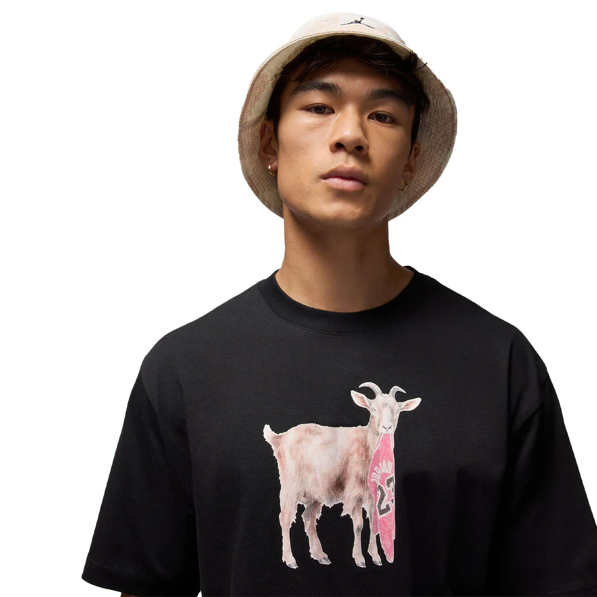 Jordan Short Sleeve Goat Tee 'Black' - Image 4