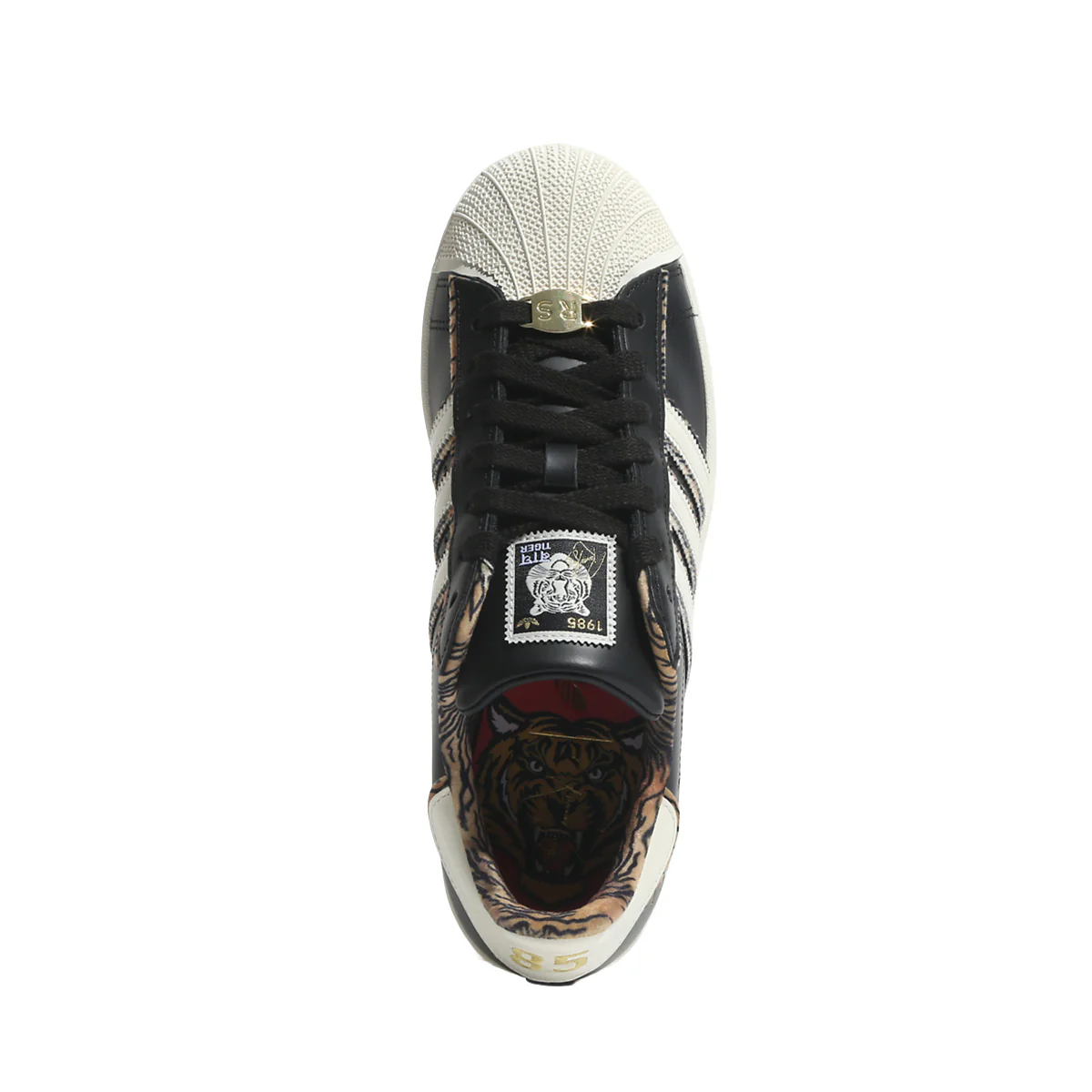 ADIDAS ORIGINALS + RANVEER SINGH SUPERSTAR 'CORE BLACK/OFF WHITE/CORE BLACK' - Image 4