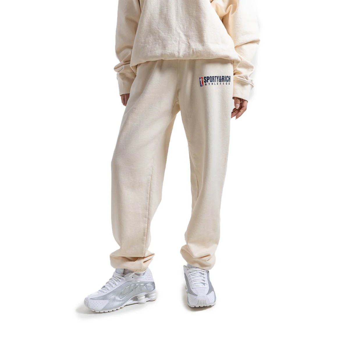 Team Logo Sweatpants 'Cream Navy' - Image 2