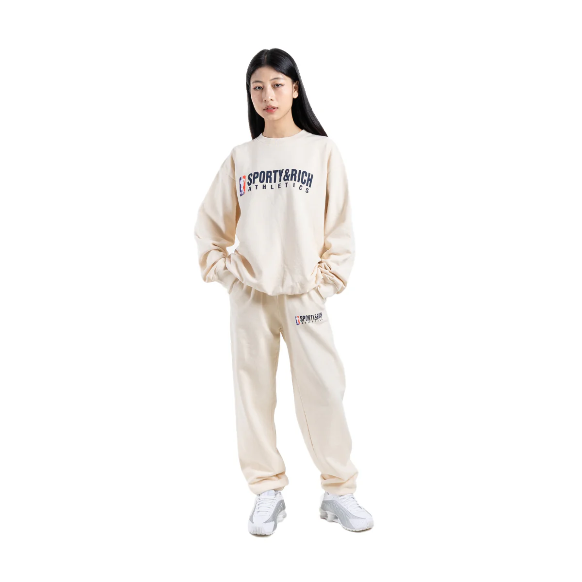 Team Logo Sweatshirt 'Cream Navy'