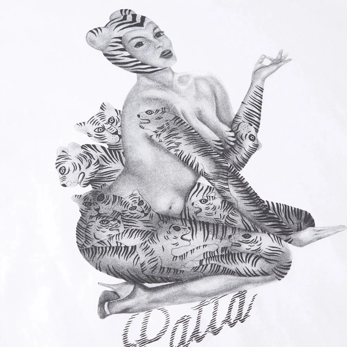 Tiger Lady Tee 'White' - Image 4