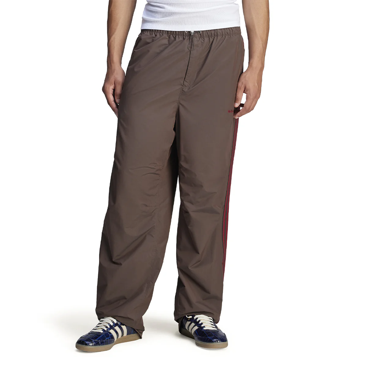 Wales Bonner NYLON TRACKPANTS 'Night Brown' - Image 3