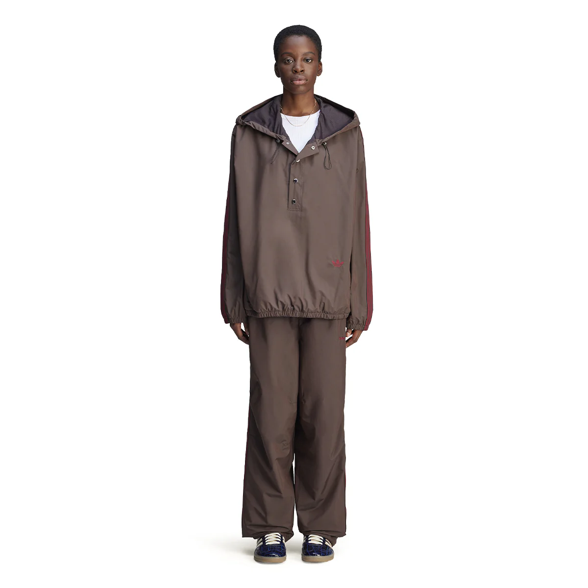 Wales Bonner NYLON TRACKPANTS 'Night Brown' - Image 4