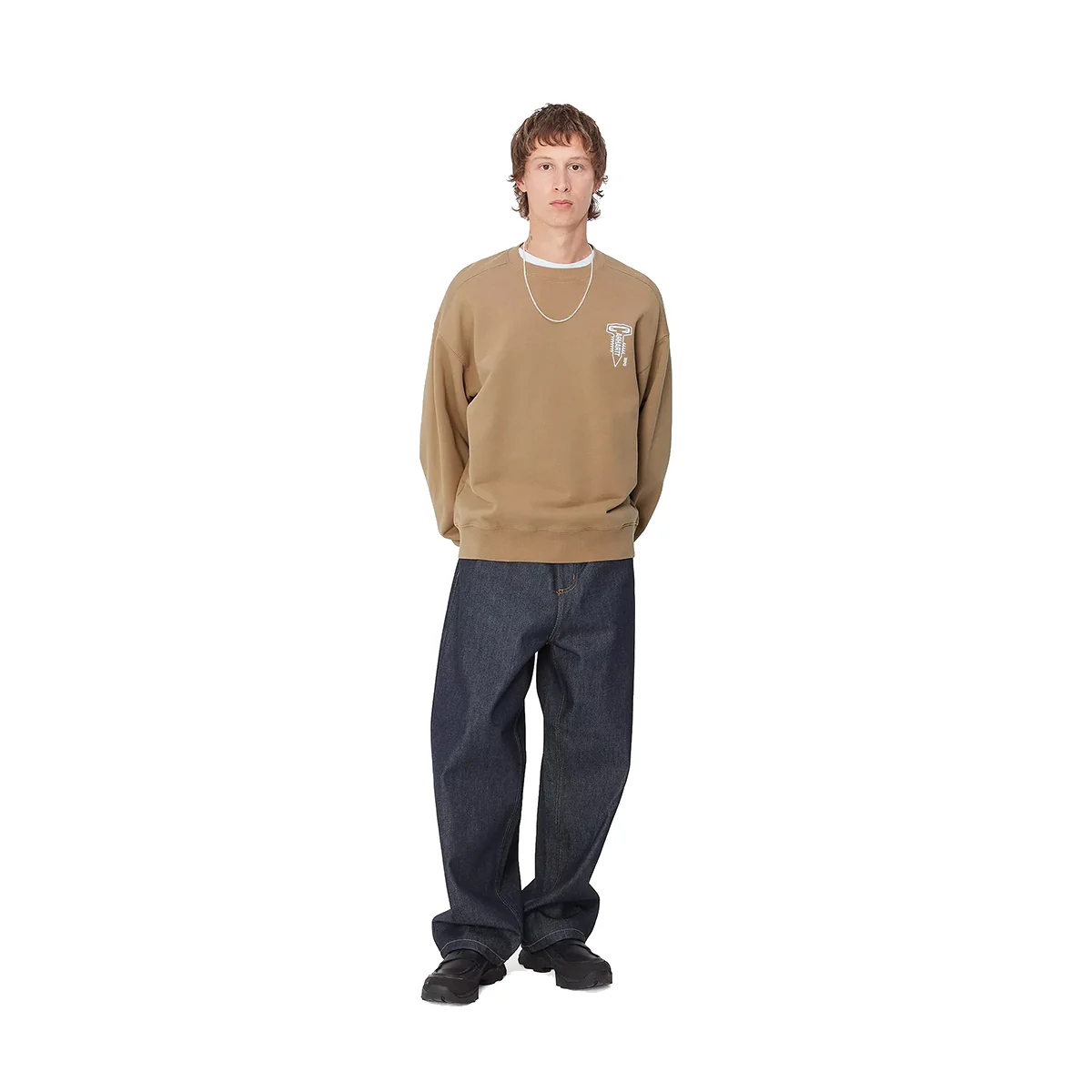 WIP Cross Screw Sweatshirt 'Peanut/White' - Image 4
