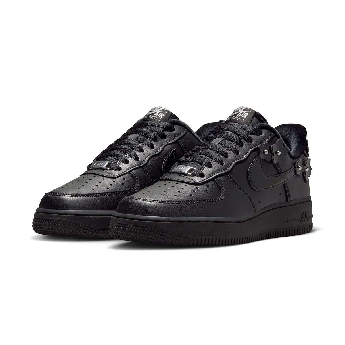 Wmns Air Force 1 '07 'BLACK/BLACK/OFF NOIR/METALLIC SILVER' - Image 2