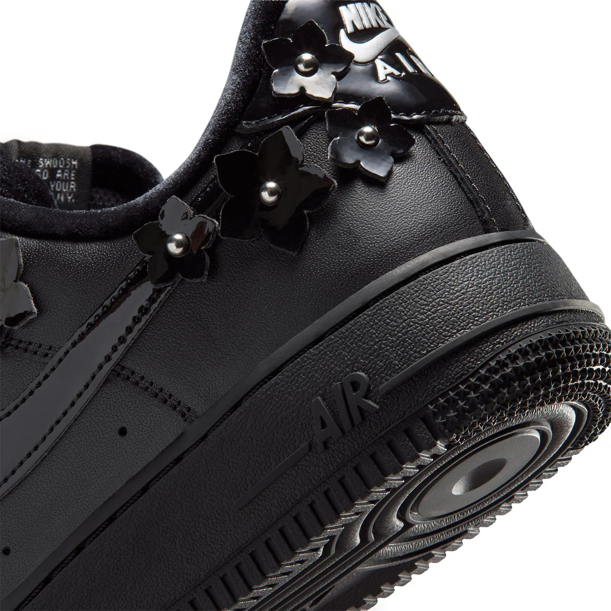 Wmns Air Force 1 '07 'BLACK/BLACK/OFF NOIR/METALLIC SILVER' - Image 7