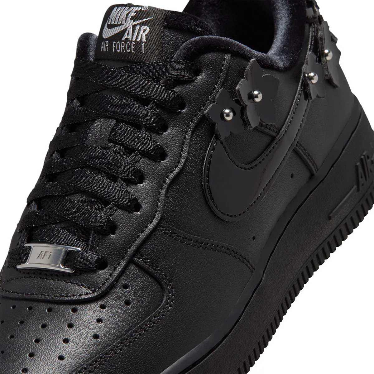 Wmns Air Force 1 '07 'BLACK/BLACK/OFF NOIR/METALLIC SILVER' - Image 8