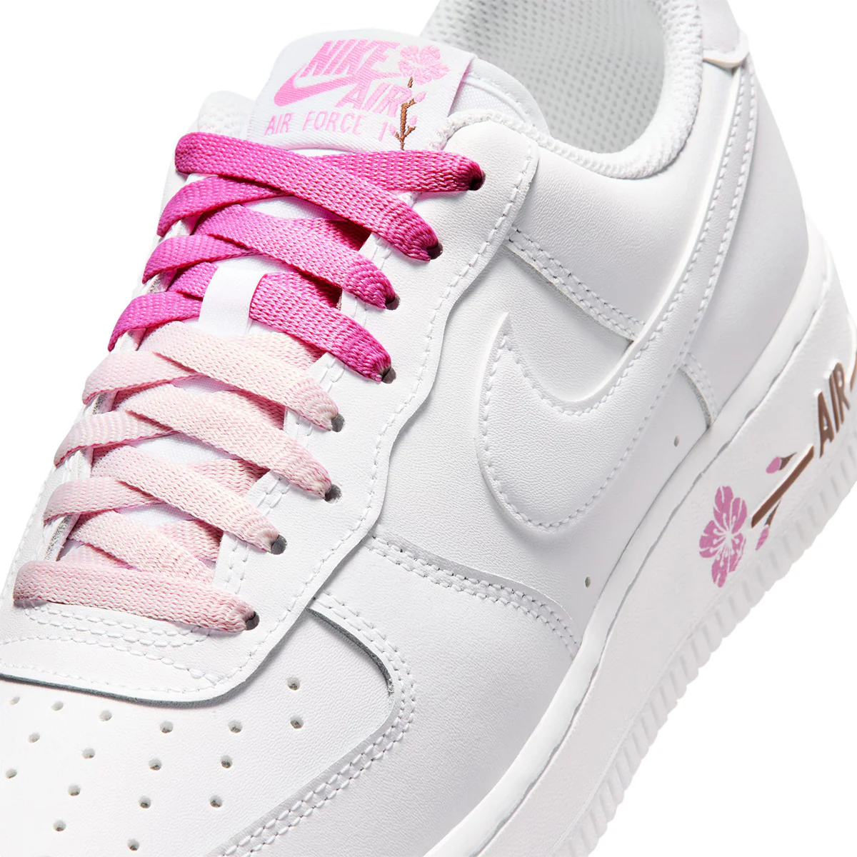 Wmns Air Force 1 '07 SE 'WHITE/WHITE/PLAYFUL PINK/FAUNA BROWN' - Image 7