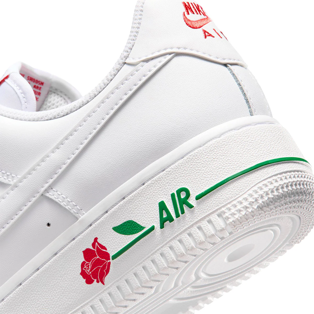 Wmns Air Force 1 '07 SE 'WHITE/WHITE/SPORT RED/PINE GREEN' - Image 7