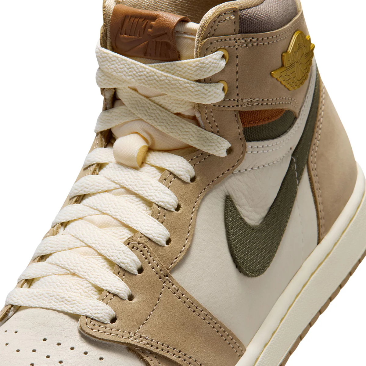 Wmns Air Jordan 1 High OG 'KHAKI/MULTI-COLOR-SAIL-CARGO KHAKI' - Image 8