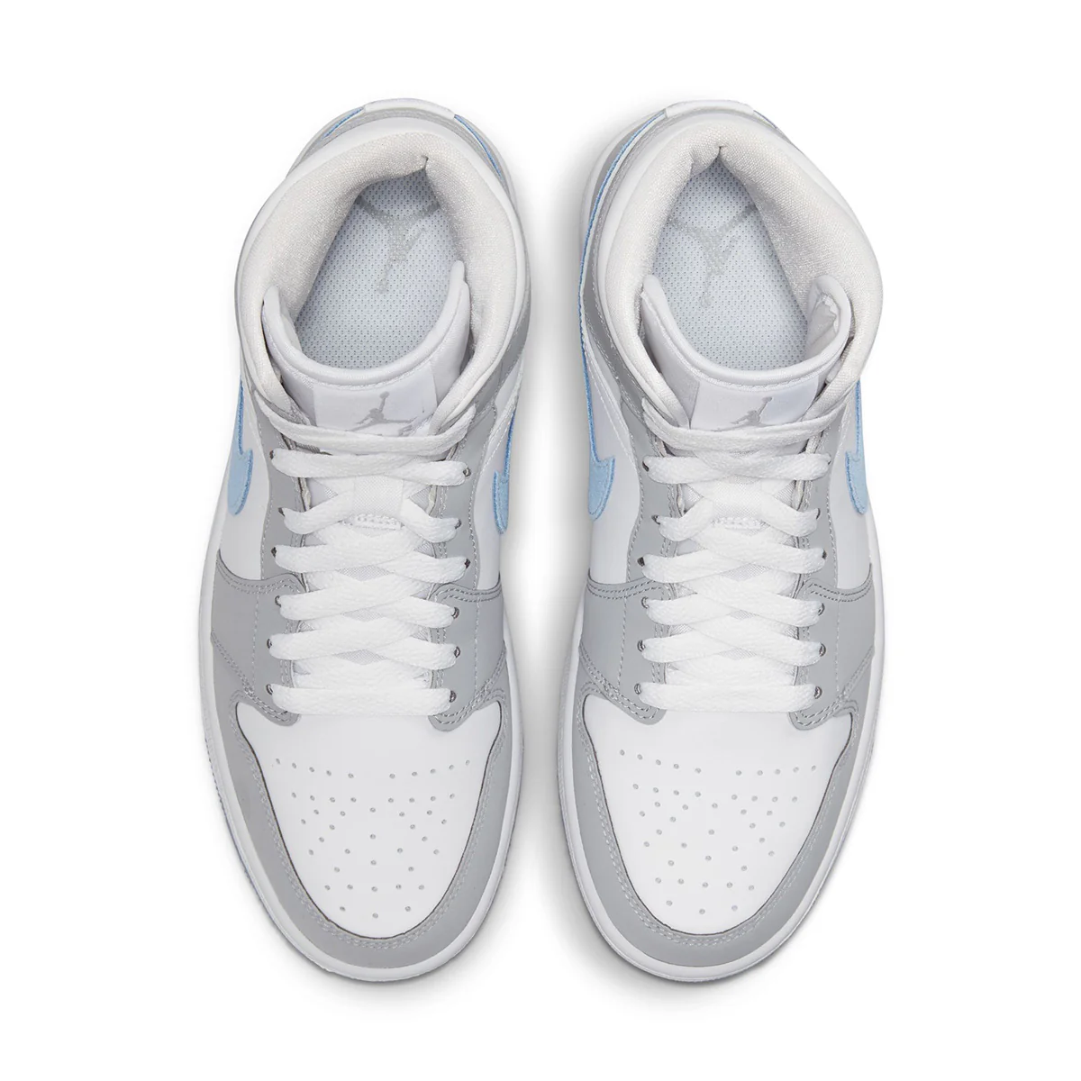 Wmns Air Jordan 1 Mid 'WHITE/ALUMINUM/WOLF GREY' - Image 4