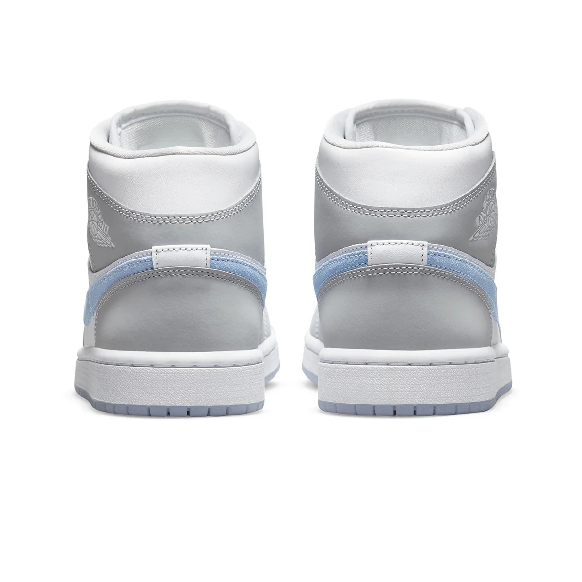 Wmns Air Jordan 1 Mid 'WHITE/ALUMINUM/WOLF GREY' - Image 5