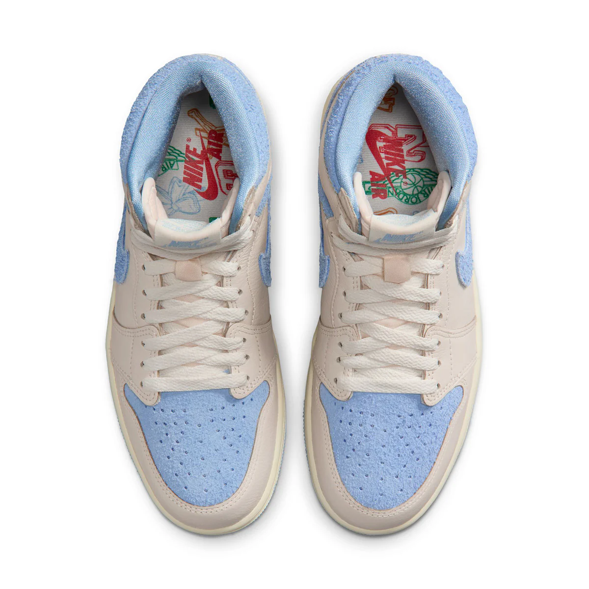 Wmns Air Jordan 1 Retro High OG 'PALE IVORY/PSYCHIC BLUE-COCONUT MILK' - Image 4