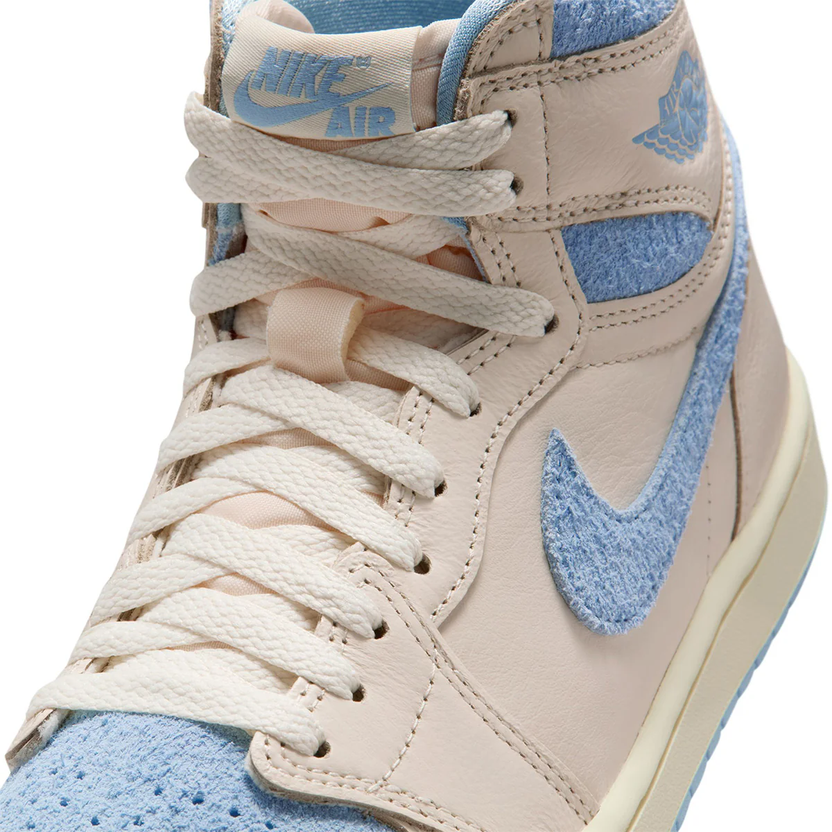 Wmns Air Jordan 1 Retro High OG 'PALE IVORY/PSYCHIC BLUE-COCONUT MILK' - Image 9