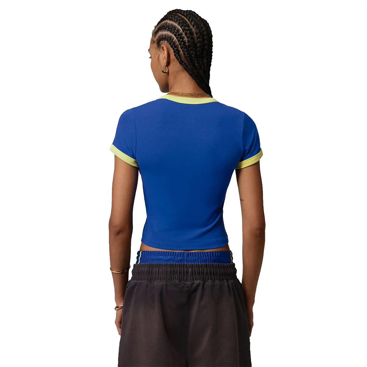 Wmns Brasil P6 Graphic Crewneck Short Sleeve T-Shirt 'OLD ROYAL/YELLOW PULSE' - Image 5