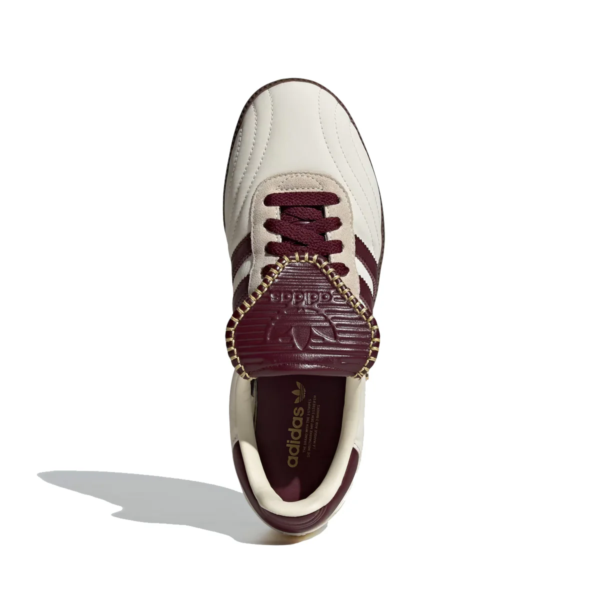 Wmns SAMBA LONG TONGUE 'Cream White / Maroon / Gold Metallic' - Image 3
