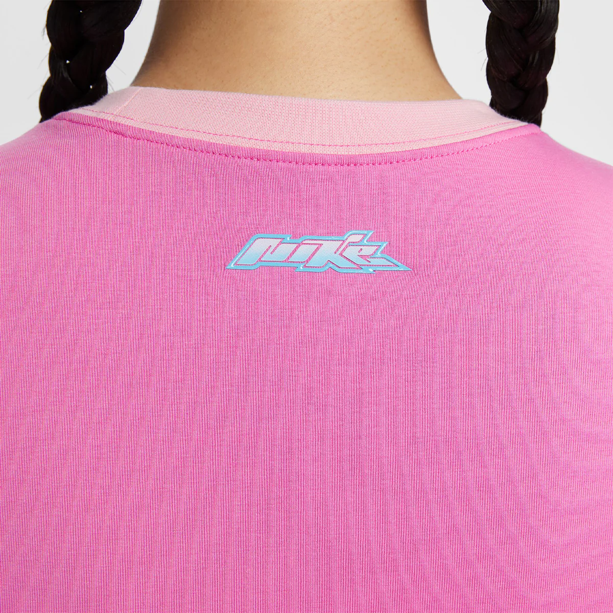 Women's Slim Cropped T-Shirt 'Pink' - Image 4